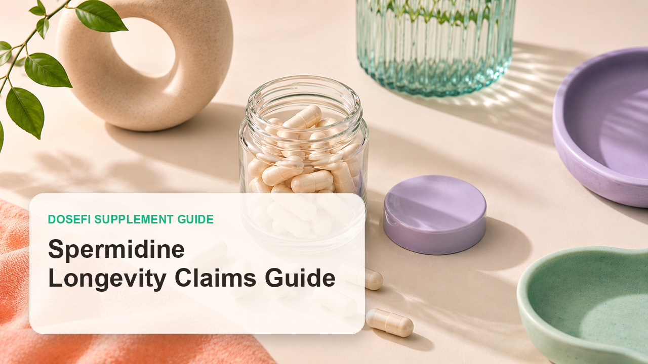 Dosefi supplements guide hero image with overlaid text for Spermidine